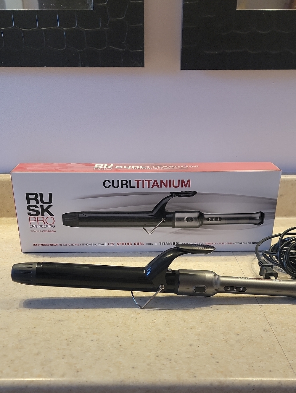 ❄️3/$30 RUSK Pro Curl Titanium 1.25" Curling Iron